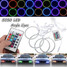 120MM RGB Remote Control 12V Angel Eyes Multi-Color 5050 Flash LED SMD - 2