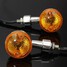 4pcs Bulb Light Universal Motorcycle Turn Signal Lamp Amber Indicatior - 9