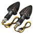 Carbon Bulb 12V Motor Bike Motorcycle Turn Signal Lamp Indicators Light E-Marked Arrow Mini - 2