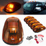 Truck 5pcs Oval LED Yellow Lens Cab Roof Lights Marker - 1