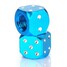 Bike Car Tyre Valve Blue Pair of DiCE Metal Covers - 3