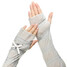 Silk Long Lace Sleeves Arm Multi Color Printed Anti-UV Gloves Fingerless Sun Summer Lady - 2