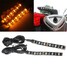 Universal Motorcycle Bike Amber LED 2Pcs Turn Signal Indicator Blinker 5630 SMD Strip Light - 7