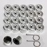 17MM Chrome Golf Passat Bolts Covers Polo Alloy Wheel Locking Caps Nut VW - 1