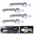 One 4 Pcs Door Handle Cover Trim Jeep Wrangler JK Silver ABS - 2