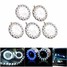 High Power Light Headlight Car Angel Eye COB LED 85mm Ring Super Bright - 1