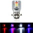 Beam H4 LED COB Bulb Lamp 12-24V Motorcycle Front Headlight Hi Lo 3 Colors - 1
