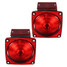 Tail Brake 12V Universal Truck Trailer Pair Side Marker Submersible License Light - 2