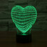 Heart Novelty Lighting Touch Dimming 3d Decoration Atmosphere Lamp Colorful Led Night Light - 3