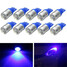 Reading T10 3W License Plate 10pcs LED Side Indicator Bulb Light Blue - 1