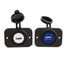 USB Port Car Charger Adapter DC12-24V Waterproof Panel Indicator Light 5V 2.1A - 3