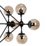 Dimmable Amber 100 Living Room Flush Mount Glass Loft Light Black Lights - 6