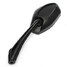 Black Universal 10mm Thread Motorcycle Rear View Side Mirrors Metal 8mm - 6