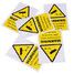 5pcs Stickers CCTV Yellow Window Signs Decal Warning - 2