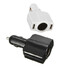 Cigarette 12-24V Lighter Power Socket 2-port Cigar USB Charger Adapter with - 9