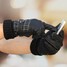 Motorcycle Driving Whole Palm Warm Touch Screen Gloves Black - 6