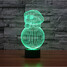 Novelty Lighting Colorful Snowman Led Night Light 100 Christmas Light - 3