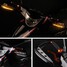 Black DRL Motorcycle Protective Hand Guards Brush 12V LED Indicator Light - 3