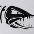 Sticker Car Auto Window Fishing Angry Shark Vinyl Decal Black Fish - 3