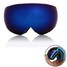 Winter Blue Bike Racing Outdoor Snowboard Ski Unisex Goggles Dual Len Motor Anti Fog - 2