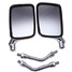 10mm Motorcycle Rear View Mirrors Sliver Chrome - 2