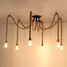 Chandelier Pendant Lights Fixture Living Room Hemp Industrial Rope - 3