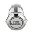 Fire LED Light Momentary Silver Metal 12V 19mm Push Button Switch 5 Pin - 6