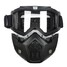 Motorcycle Bike Clear Lens Helmet Face Mask Shield Goggles Detachable Modular - 2