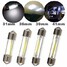 LED White COB Glass Festoon Dome Reading Light License Lights - 1