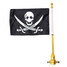 Flag Pole Harley Davidson Skull Flag Luggage Rack Motorcycle Bike Rear Mount - 3