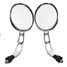 Right Motorcycle Motor Bike Rear View Side Mirrors 2Pcs 10mm Silver - 1