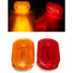 Car Truck Beads Red Yellow Rectangle 6 LED Side Marker Light Indicator Clearance Amber - 1