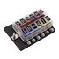 Circuit Standard Blade Fuse box 12 Way Block Holder 32V Car Caravan Kit 12V - 1