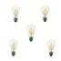 5pcs Degree Warm E27 Filament Lamp A60 Color Edison Filament Light Led  4w Cool White - 1