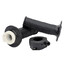 Motorcycle Handlebar Grips Pair Black Rubber Handle Bar 22mm - 3