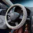 Car Steel Ring Wheel Cover Anti-slip Black PU Leather Grey Wrap - 4