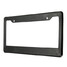 Universal Black Front Rear Frames Painted Tag 2Pcs License Plate Style - 4