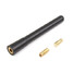 Black Short AM FM Fit Car Truck Inch Universal Screw-On Mast Antenna Aerial - 1