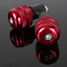 Motorcycle Round 22mm Red Handlebar End Weight Balance Plug Four - 2