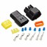 Resistance Water 3 Pin Connector Plug Set Waterproof Electrical Wire Car Cable - 3