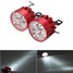 Scooter Bicycle Rear View Mirror Pair LED Light Motorcycle DC 8W Electric 1200LM Lamp - 1