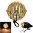 Motorcycle Bullet Halogen Gold H4 35W Black Headlight For Harley Custom - 1