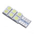 6 SMD LED Single T10 5050 Lamp Turn Light Bulb Brake Tail - 5