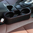 Black Cup Holder Bottle Beverage Stand Wedge PU Leather Car Seat Drink Valet - 3