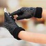 Motorcycle Driving Whole Palm Warm Touch Screen Gloves Black - 7
