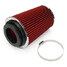 Cold Air Intake Cone 4 Inch Filter Red Truck High Flow Long Performance Air Filter Car Dry - 4