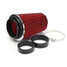 Cold Air Intake Cone 4 Inch Filter Red Truck High Flow Long Performance Air Filter Car Dry - 5