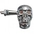 Motorcycle Skull 12V Turn Signal Indicator Amber Light Silver 4 LED - 6