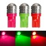 Green T10 LED Red Light Car Side Wedge Backup Lamp Tail Bulb White 1.5W - 1