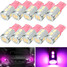 0.17A 10pcs Pink 2.3W 20Lm Lamp Light Color LED Side Indicator T10 5730 - 1